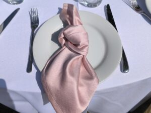 Svetlo roze salvete od damasta